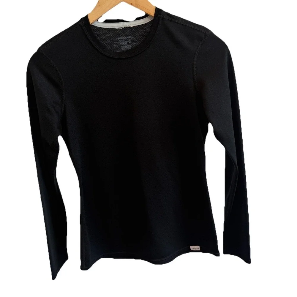 Patagonia Capilene 3 Midweight Shirt Womens XS Black Long Sleeve Base Layer
